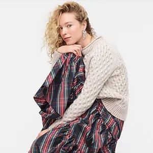 Tiered maxi skirt in Black Stewart tartan taffeta